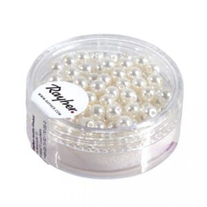 Renaissance 4mm - White, voksperle av glass