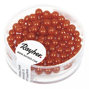 Renaissance 4mm - Orange, voksperle av glass