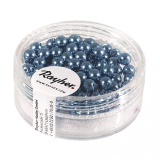 Renaissance 4mm - Azure, voksperle av glass