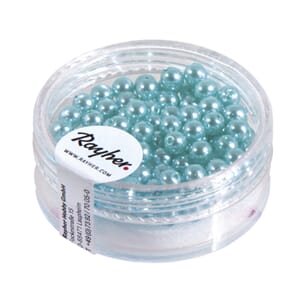 Renaissance 4mm - Turquoise, voksperle av glass