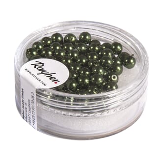 Renaissance 4mm - Emerald, voksperle av glass