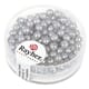 Renaissance 4mm - Silver Grey, voksperle av glass