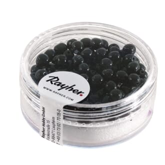 Renaissance 4mm - Black, voksperle av glass