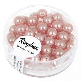 Renaissance 6mm - Shell Pink, voksperle av glass