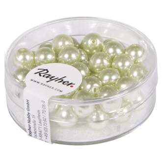 Renaissance 6mm - Lime, voksperle av glass