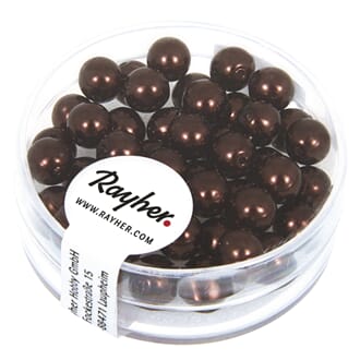 Renaissance 6mm - Nougat, voksperle av glass
