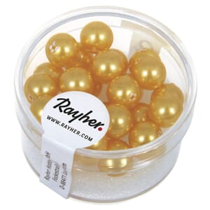 Renaissance 8mm - Sun Yellow, voksperle av glass