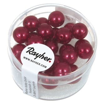 Renaissance 8mm - Classic Red, voksperle av glass