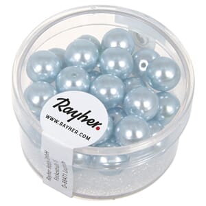 Renaissance 8mm - Light Blue, voksperle av glass