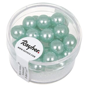 Renaissance 8mm - Turquoise, voksperle av glass