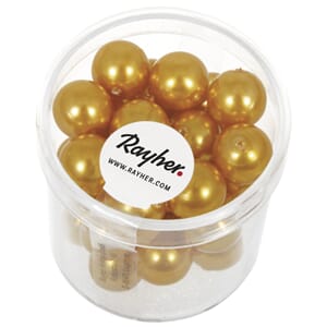 Renaissance 10mm - Golden Yellow, voksperle av glass