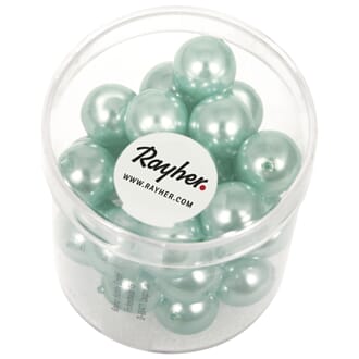 Renaissance 10mm - Turquoise, voksperle av glass