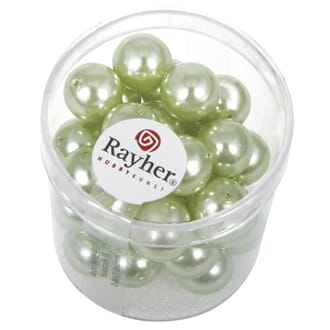 Renaissance 10mm - Lime, voksperle av glass
