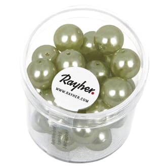 Renaissance 10mm - Jade, voksperle av glass