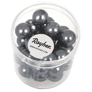 Renaissance 10mm - Antracite, voksperle av glass