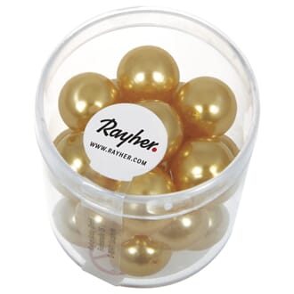 Renaissance 12mm - Sun Yellow, voksperle av glass