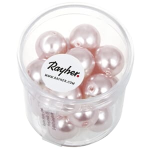 Renaissance 12mm - Pale-pink, voksperle av glass