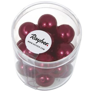 Renaissance 12mm - Classic Red, voksperle av glass