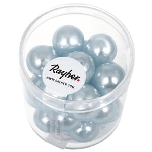 Renaissance 12mm - Light Blue, voksperle av glass