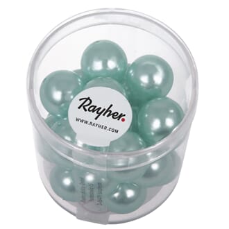 Renaissance 12mm - Turquoise, voksperle av glass