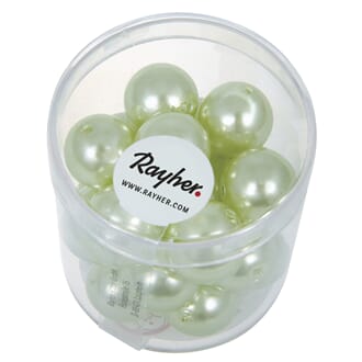 Renaissance 12mm - Lime, voksperle av glass