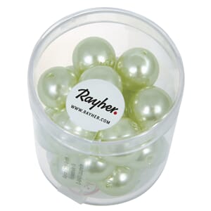 Renaissance 12mm - Lime, voksperle av glass