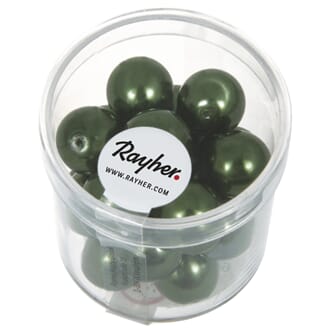 Renaissance 12mm - Emerald, voksperle av glass