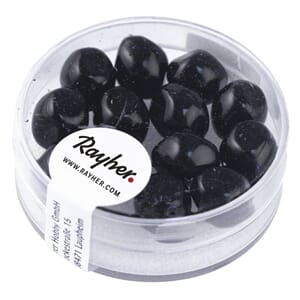 Renaissance bead, black, 9 mm, box 13 pc