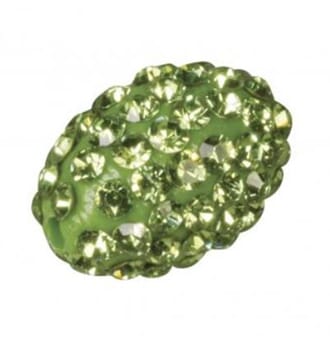 Shamballa-Bead oval, May-green, 1.6x1.1cm, bag 1pc
