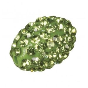 Shamballa-Bead oval, May-green, 1.6x1.1cm, bag 1pc