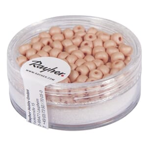 Rocailles Silk beads - Aprikot, str 4 mm, 120 stk
