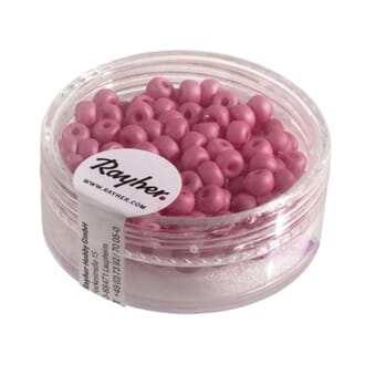 Rocailles Silk beads - Fuchsia, str 4 mm, 120 stk