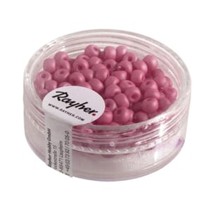 Rocailles Silk beads - Fuchsia, str 4 mm, 120 stk