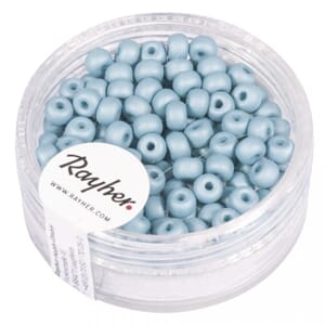 Rocailles Silk beads - Teal, str 4 mm, 120 stk