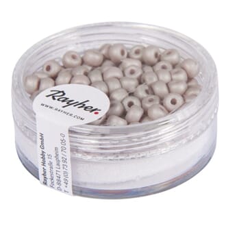 Rocailles Silk beads - Taupe-brown, str 4 mm, 120 stk