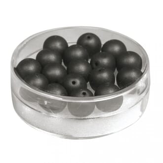 Rocailles Silk beads - Black, str 8 mm, 18 stk