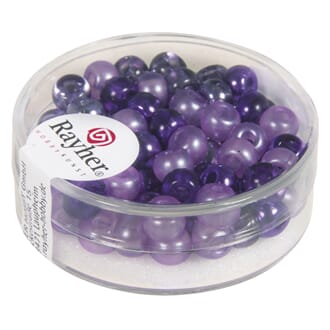 Perler - Violet toner, dia 5.5 mm, 2 mm hull, 80 stk