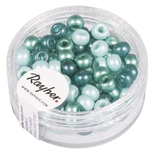 Perler - Mint toner, dia 5.5 mm, 2 mm hull, 80 stk