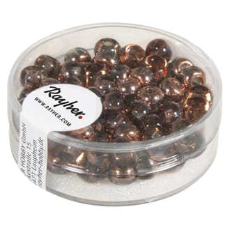 Perler - Kobber fargede, dia 5.5 mm,2 mm hull, 80 stk