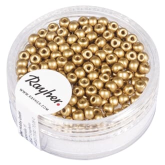 Rocailles - Gold, str ø 3mm, 200 stk