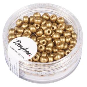 Rocailles - Gold, str ø 4mm, 150 stk