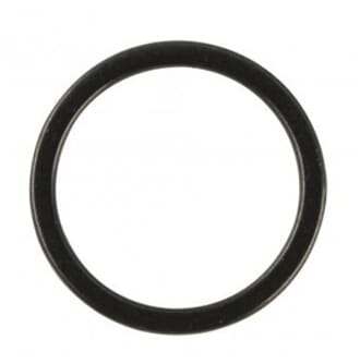 Smykkering - Sort metall, flat, str 20 mm ø, 1 stk