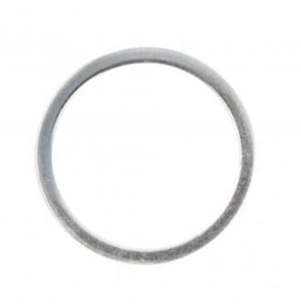 Smykkering - Sølvfarget metall, rund, str 20 mm ø, 1 stk