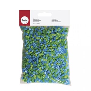 Strykeperler - Grønn & blå, 5 mm, ca 3000 perler