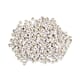 Bokstav perler - Hvit med gull skrift, disk, 40 gram