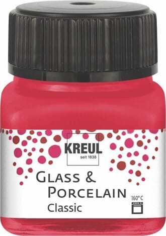 Glass- og porselensmaling - Carmine Red, 20 ml