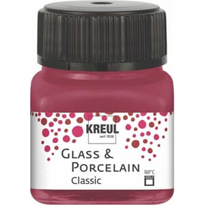 Glass- og porselensmaling - Garnet Red, 20 ml
