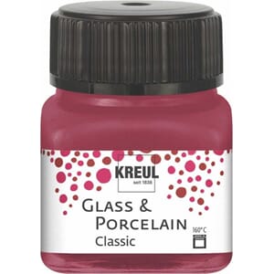 Glass- og porselensmaling - Garnet Red, 20 ml