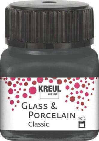 Glass- og porselensmaling - Grey, 20 ml