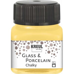 Glass- og porselensmaling - Chalky Yellow Safran matt, 20ml